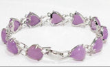 Vintage Tibetan Silver Purple Stone Cuff Bracelet