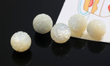 1pc 10MM Sea Shell Round Carved Bead for DIY Jewelry Making