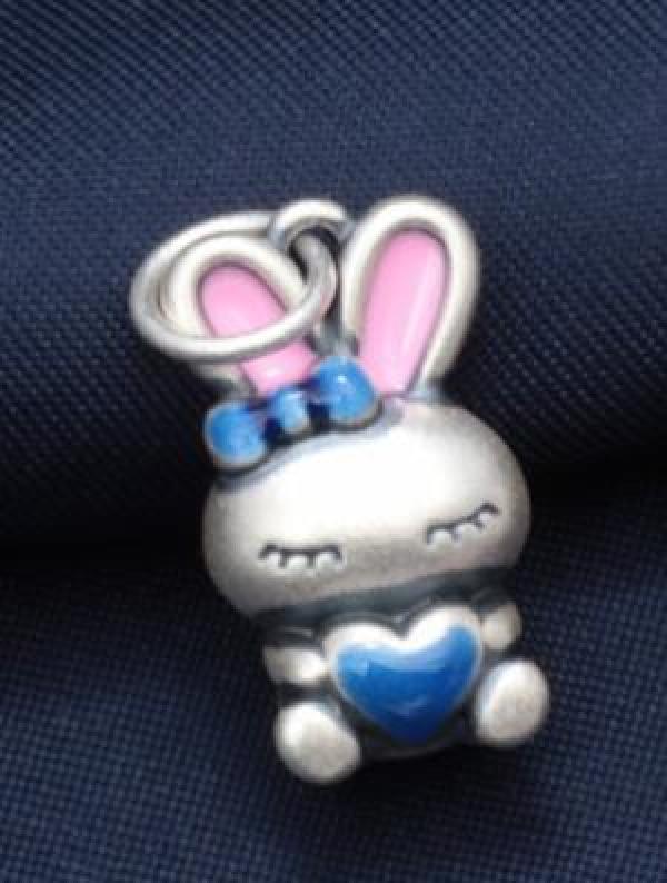 24K Yellow Gold Bunny Girl Necklace Pendant
