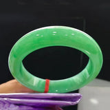 Zheru Jewelry Natural Myanmar Jadeite 54-64mm Green Bracelet