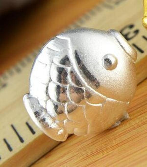 100% 3D 999 Silver Fish Beads Good Luck Jewelry Beads