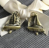 100pcs Antique Bronze Plated Boat Pendants for DIY Jewelry Making