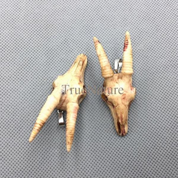 Goat Head Resin Pendant Charms for Necklace Making 60*22 mm