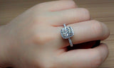 Tibetan Silver Wedding Ring with Clear Cubic Zirconia - 3.0ct