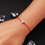 925 Silver Zircon Bracelet Red Wire Silver Chain Women's Christmas Gift