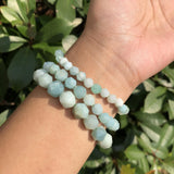 Fengbaowu Amazonite Bracelet Diamond Shape Faceted Beads Crystal Healing Stone