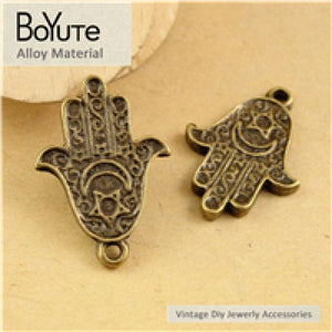 BoYuTe 24*17MM Antique Bronze Metal Palm Pendant Charms for Jewelry Making