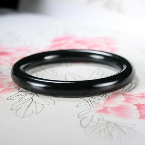 Zheru Jewelry Hetian Jade Bracelet, 54mm-64mm, Princess Gift for Her