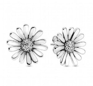 925 Silver Snowflake Crystal Stud Earrings Wedding Party Jewelry