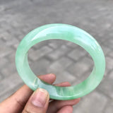 Burmese Jadeite Light Green Bracelet Princess Jewelry