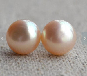 11mm Pale Pink Freshwater Pearl Earrings