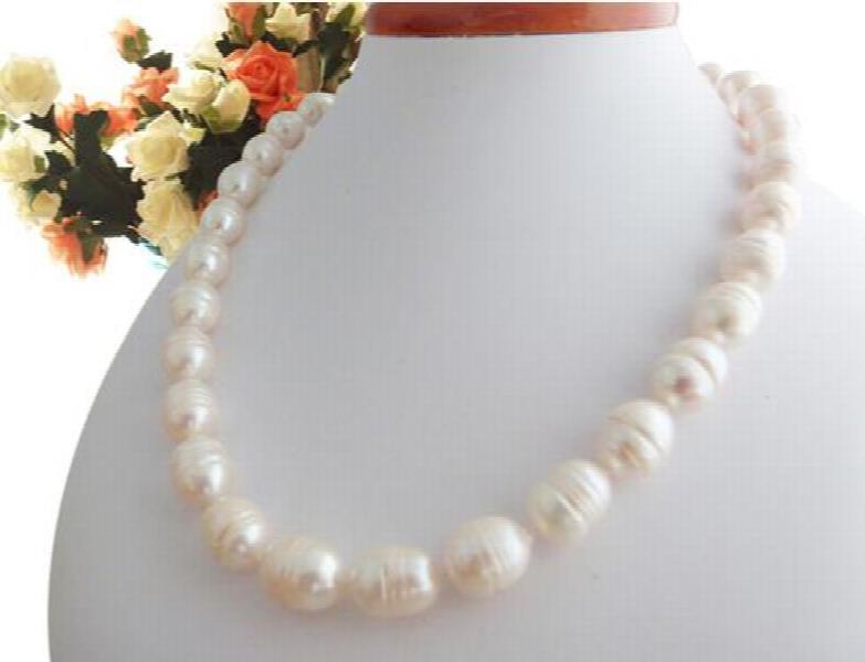 11-12mm Pink Pearl Necklace 18 Inch