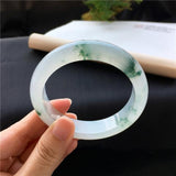 Zheru Jewelry Natural Myanmar Jade 54-64mm Ice Light Bracelet