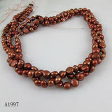 Coffee Baroque AA 4-5MM Freshwater Pearl Full Strand DIY Making
