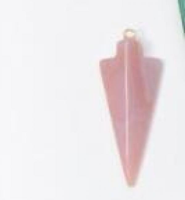 Rose Quart Arrow Pendant Necklace DIY Jewelry