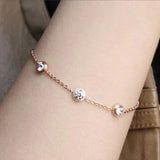 Zircon Crystals Bracelet Fine Jewelry Titanium Steel