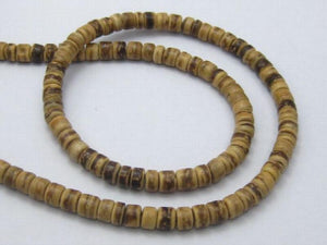 5 Strands 16" Natural Coconut Rondelle Beads