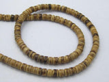 5 Strands 16" Natural Coconut Rondelle Beads