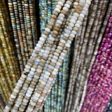 2x4mm Natural Stone Bead Heishi Spacer Flat Bead DIY Jewelry Making