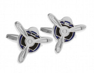 Brass Propeller Cufflinks for Men