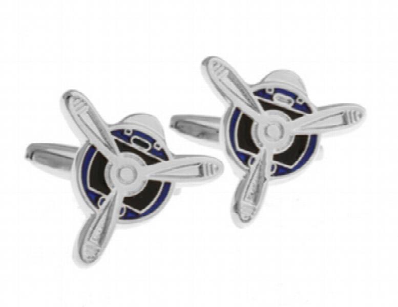 Brass Propeller Cufflinks for Men