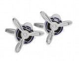 Brass Propeller Cufflinks for Men