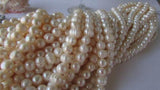 Natural 9-10mm Freshwater Pearl Beads Full Strand DIY Fine Jewelry