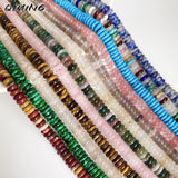 2X6MM Heishi Beads Natural Stone Spacer Clips Shape for Jewelry Making