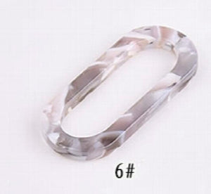 Harajuku Acetic Acid Oval Earrings, DIY Ear Accessories