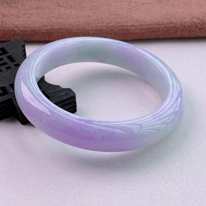 Natural Burmese Light Purple Jadeite Bracelet 54-64mm