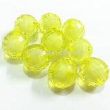 Chunky Transparent Earth Faceted Round Beads - 8mm