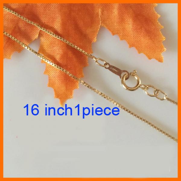 0.85MM 14K Gold Filled Chain Necklace for Women 16/18 Inch