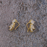 925 Silver Stone Earrings Water Drop Studs Women Jewelry