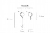 925 Silver Circle Earrings for Women - Asymmetric Style