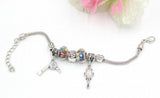 10PCS Charm Bracelets Lips Rose Bead Hair Stylist Mirror Dryer for Women