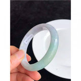 Zheru Jewelry Natural Light Burmese Jadeite 54mm-64mm Bracelet Princess Jewelry