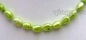 Green Baroque Freshwater Pearl Necklace