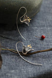 S925 Silver Flower Earrings Women's Jewelry Accessories