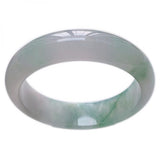 Natural Burmese Jade Light Green Two-Color Bracelet 54-64mm