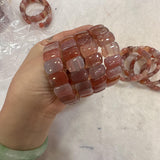 Natural Yanyuan Agate Bracelet Gemstone Bangle For women