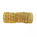 Dubai Bangles for Women 24K Plated Indian African Bracelets Charm Wedding