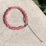 Natural Red Tourmaline Chain Bracelet Reiki Healing Stone Jewelry