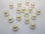1000Pcs Ivory 10mm Round Pearl Beads Jewelry Finding Bracelet Necklace DIY Beads