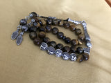 Personal Tiger Eye Stone Rosary Gift Jewelry - Tiger Eye Name