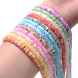 180pcs 6mm Round Natural Shell Spacer Beads Heishi Disk Jewelry Beads