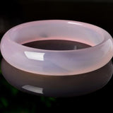 Natural Agate Chalcedony Pink 54-62mm Bracelet Princess Jewelry
