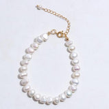 Baroque Freshwater Pearl Bangle Wedding Jewelry