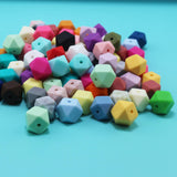 20pcs 17mm Hexagon Silicone Beads for Teething Necklace Making