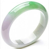 Zheru Jewelry Natural Burmese Jade Two-Color Bracelet 54-64mm