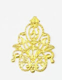 80 PCS Metal Filigree Flowers Crown Charms DIY Components
